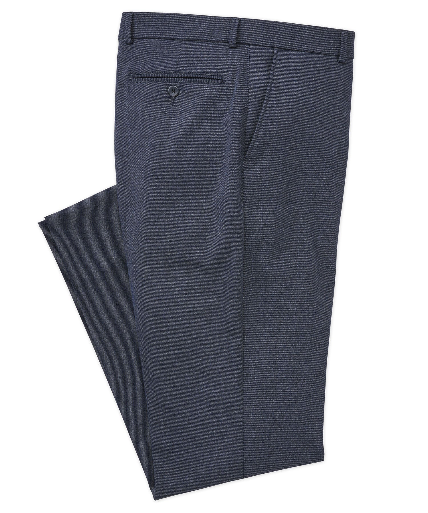 Stretch Raised Twill Flat-Front Trouser