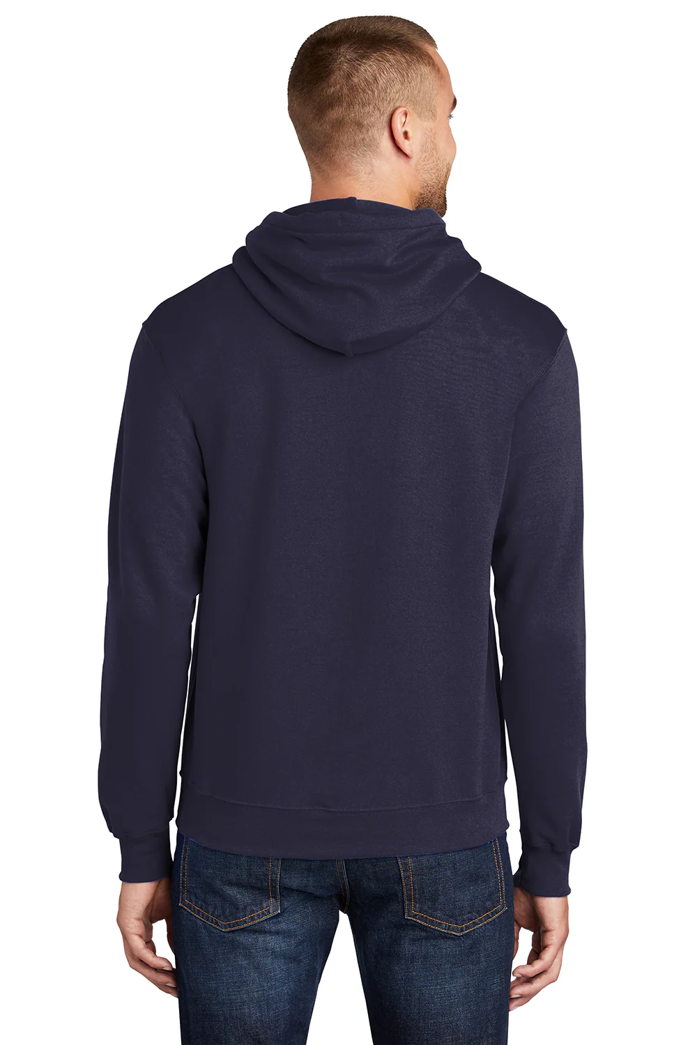 Port & Company Mens Core Pill Resistant Fleece Hooded Sweatshirt Hoodie - True Navy Blue