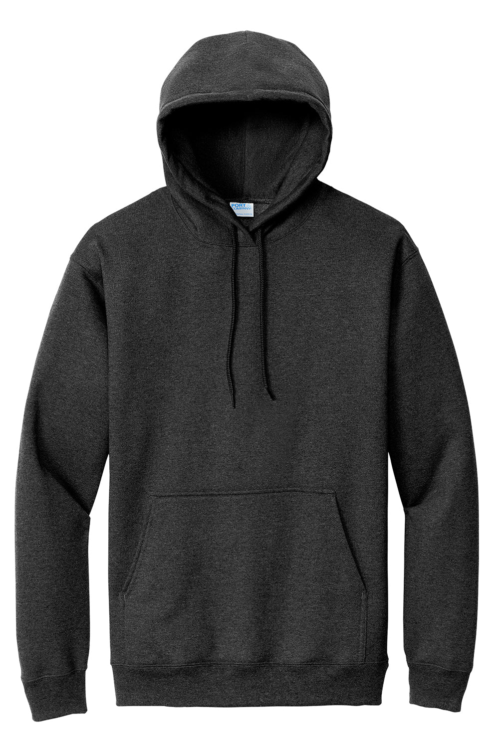 Port & Company Mens Essential Pill Resistant Fleece Hooded Sweatshirt Hoodie - Heather Black