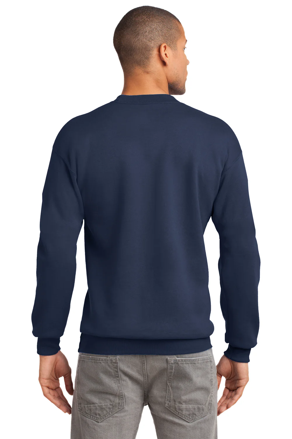 Port & Company Mens Essential Pill Resistant Fleece Crewneck Sweatshirt - Navy Blue