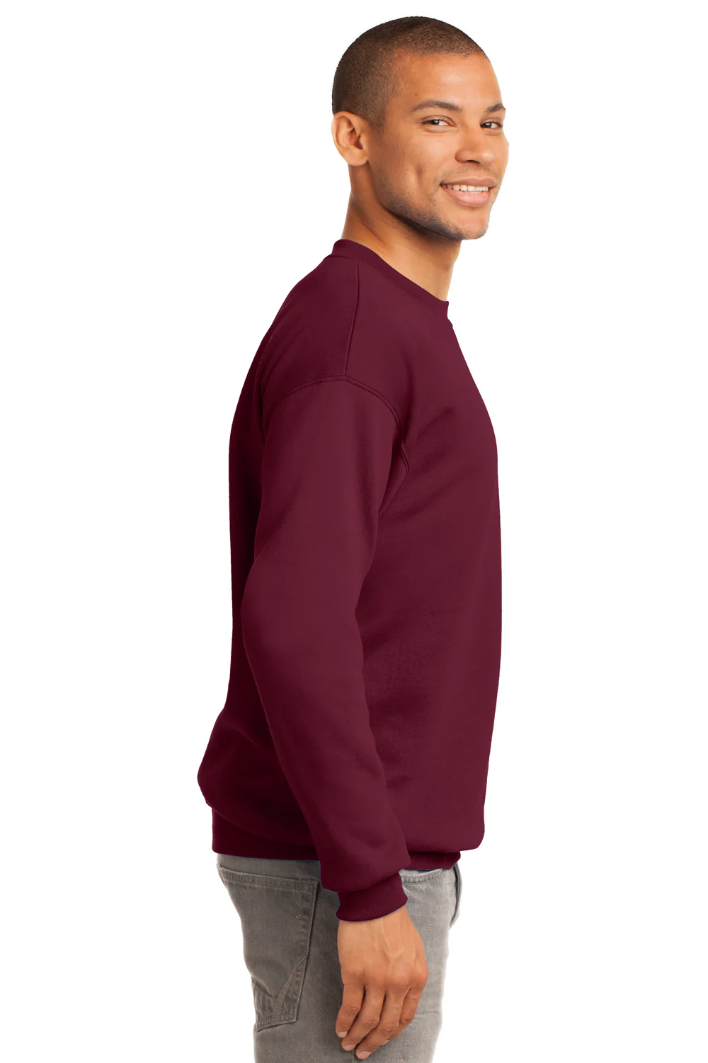 Port & Company Mens Essential Pill Resistant Fleece Crewneck Sweatshirt - Cardinal Red