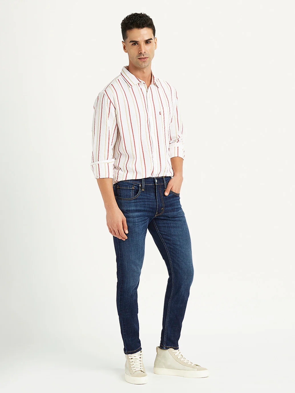 Men's Skinny Taper Fit Navy Jeans