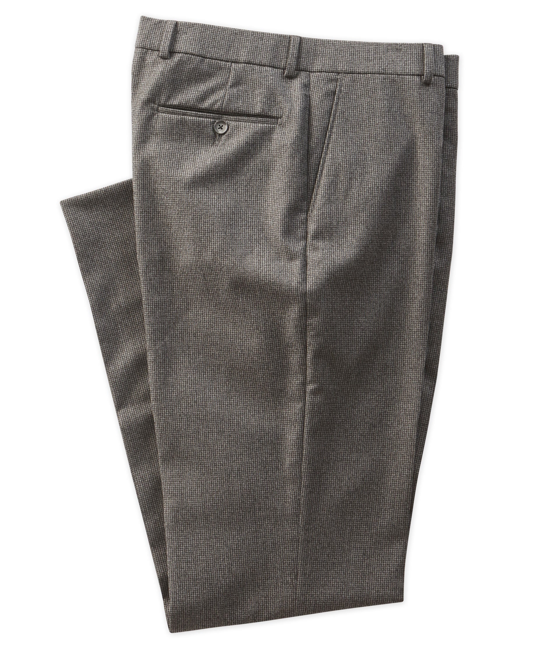 Houndstooth Flat-Front Trouser