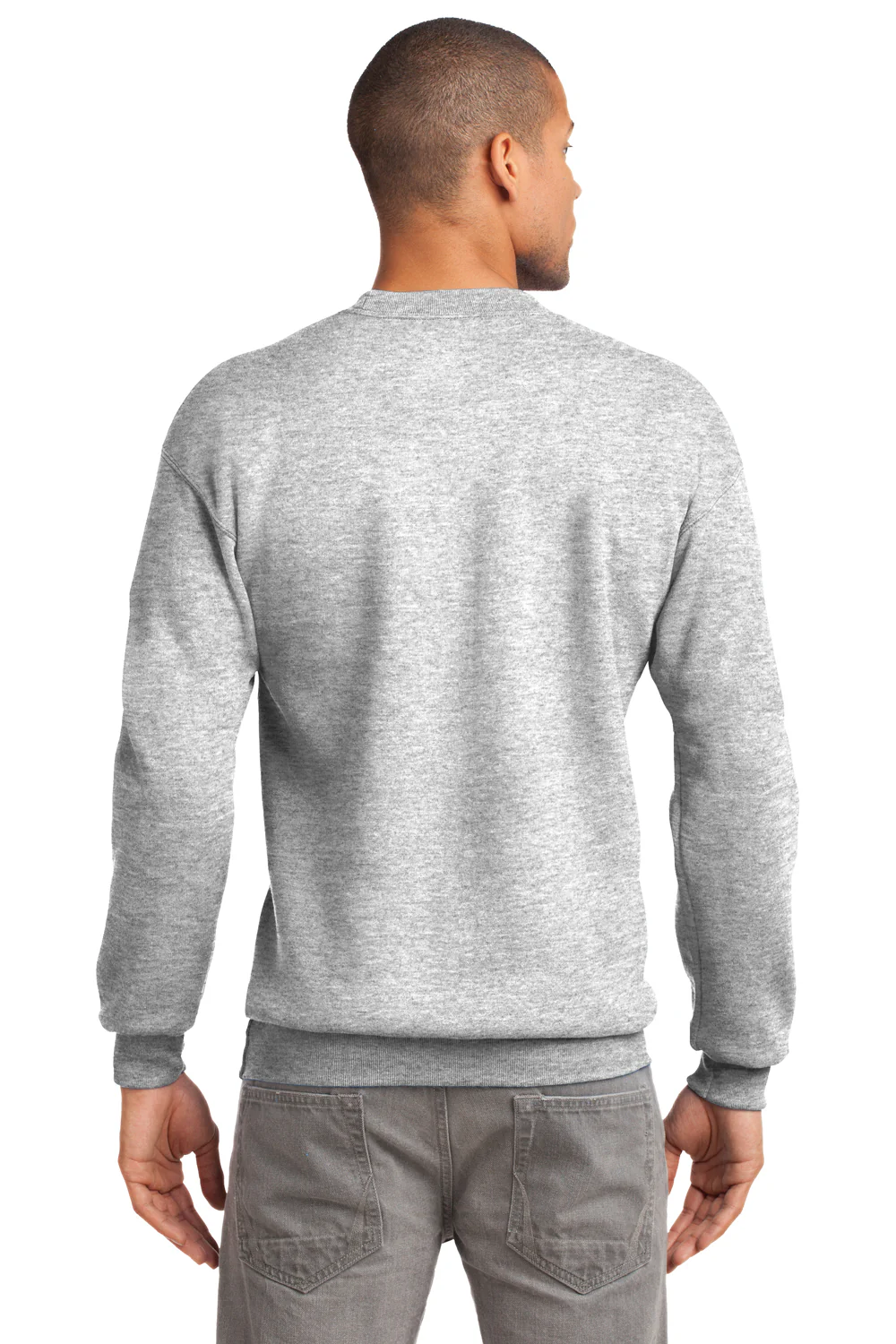 Port & Company Mens Essential Pill Resistant Fleece Crewneck Sweatshirt - Ash Grey