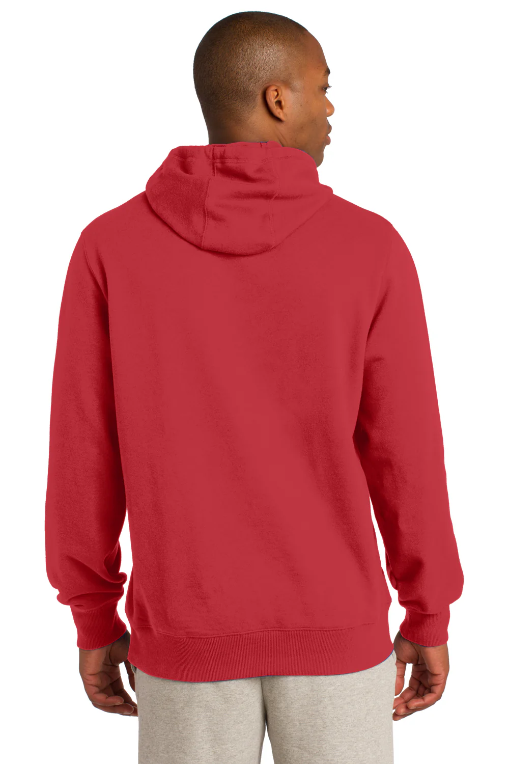 Sport-Tek Mens Shrink Resistant Fleece Hooded Sweatshirt Hoodie - True Red