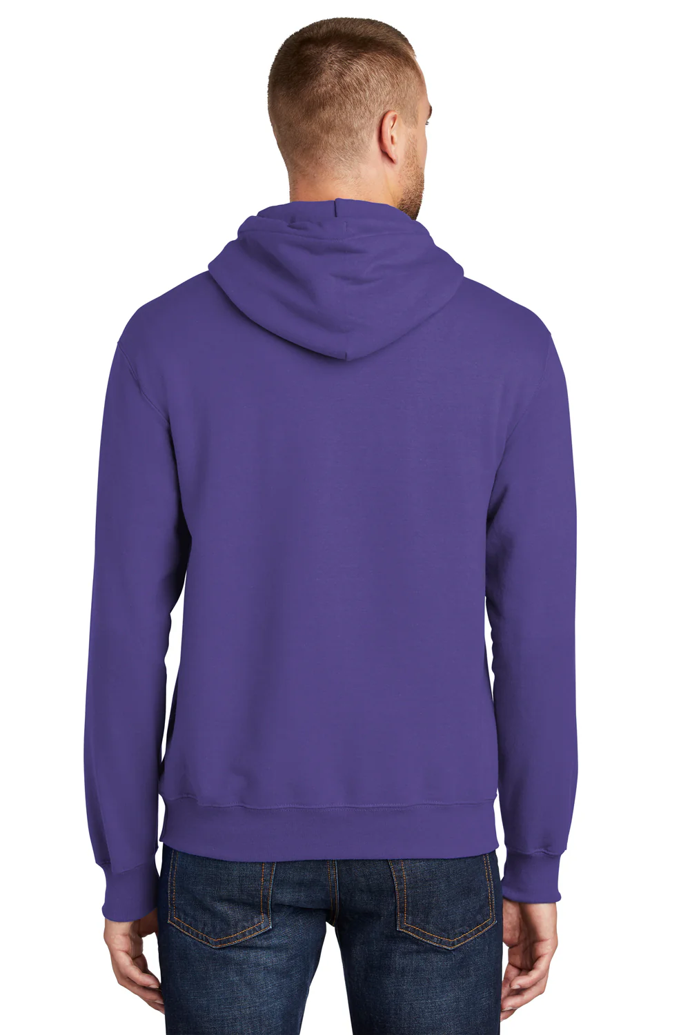 Port & Company Mens Essential Pill Resistant Fleece Hooded Sweatshirt Hoodie - Purple