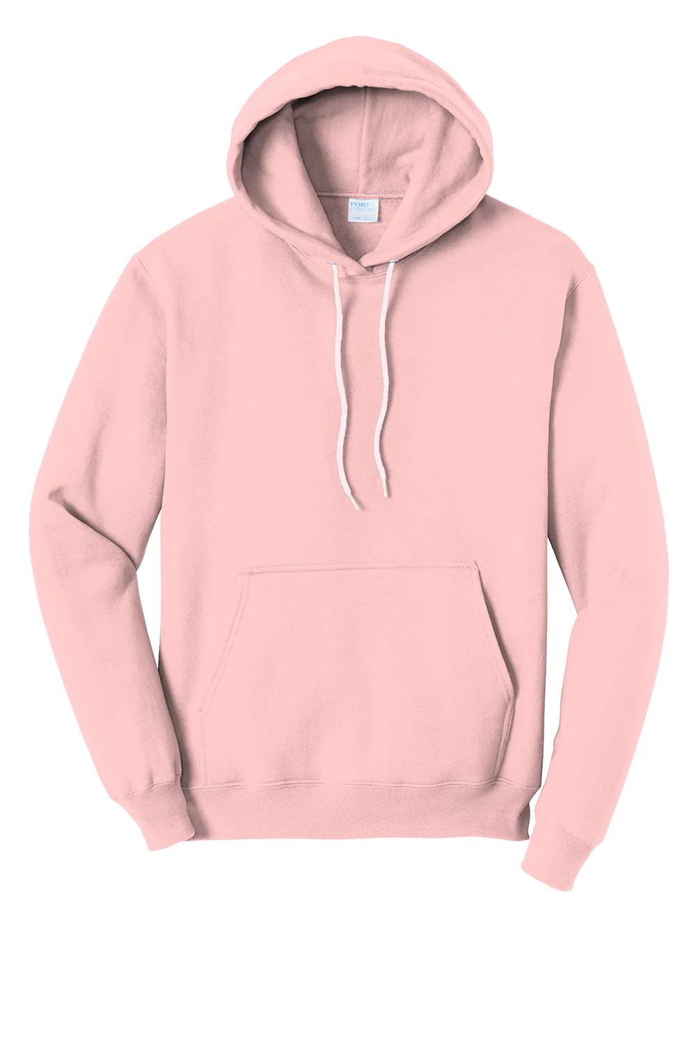Port & Company Mens Core Pill Resistant Fleece Hooded Sweatshirt Hoodie - Pale Blush Pink