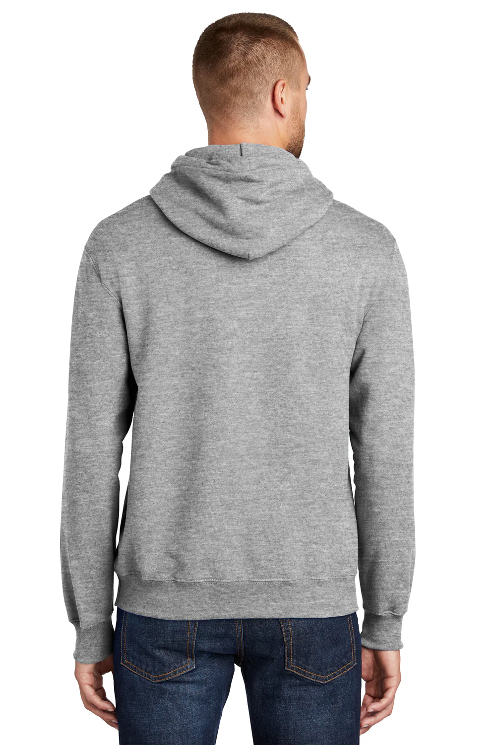 Port & Company Mens Essential Pill Resistant Fleece Hooded Sweatshirt Hoodie - Heather Grey