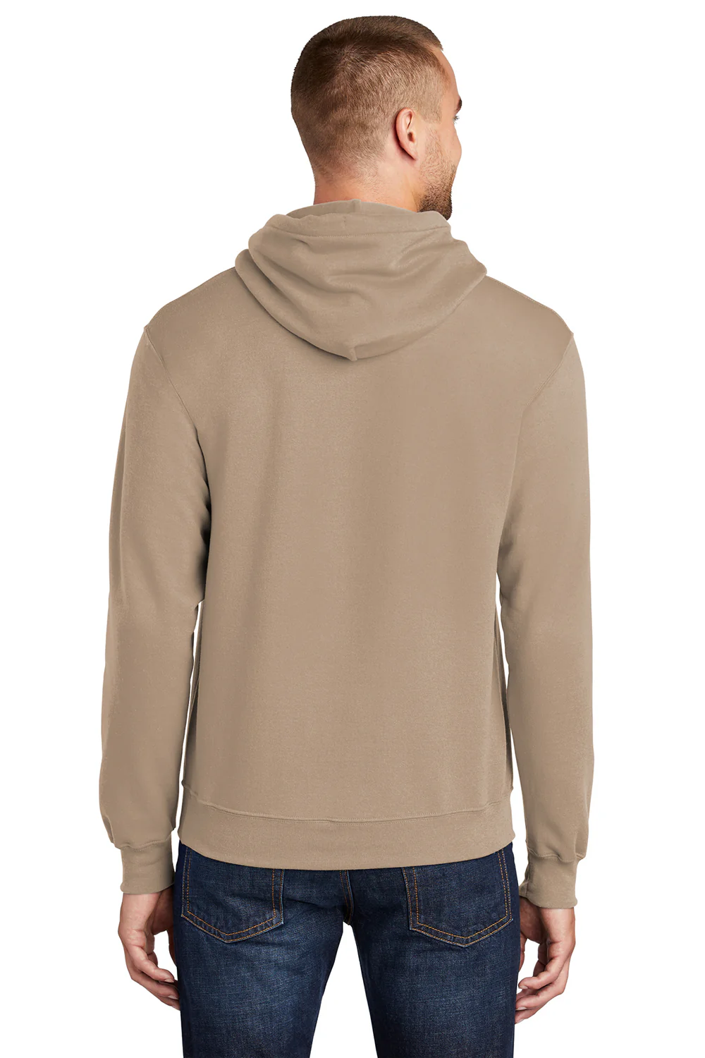 Port & Company Mens Core Pill Resistant Fleece Hooded Sweatshirt Hoodie - Sand