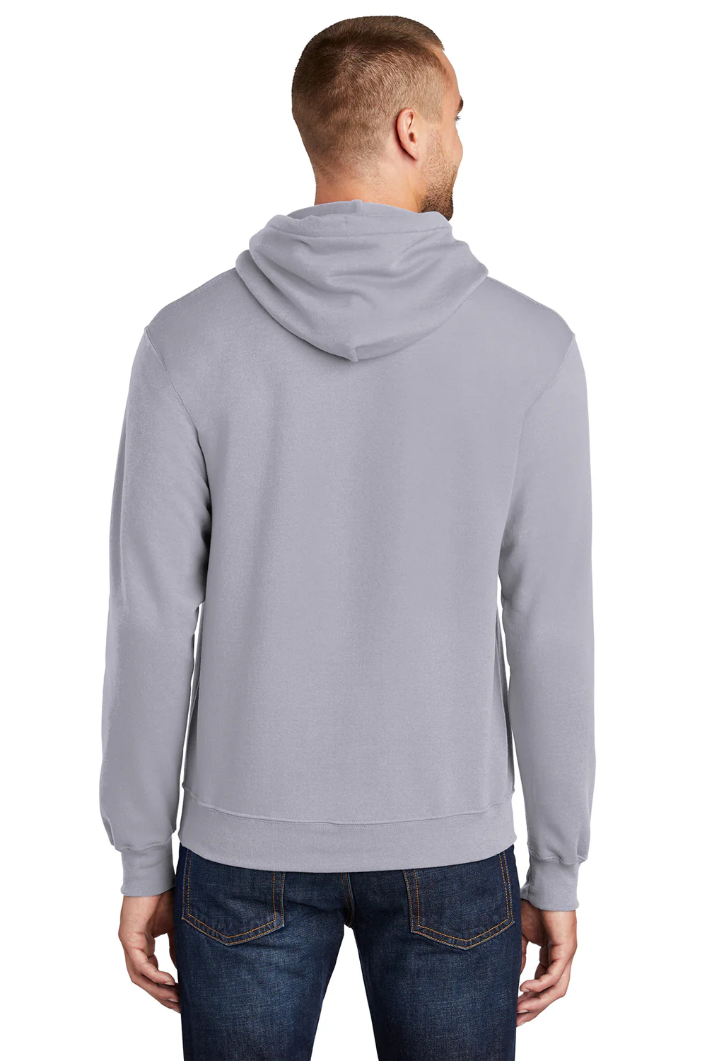 Port & Company Mens Core Pill Resistant Fleece Hooded Sweatshirt Hoodie - Silver Grey