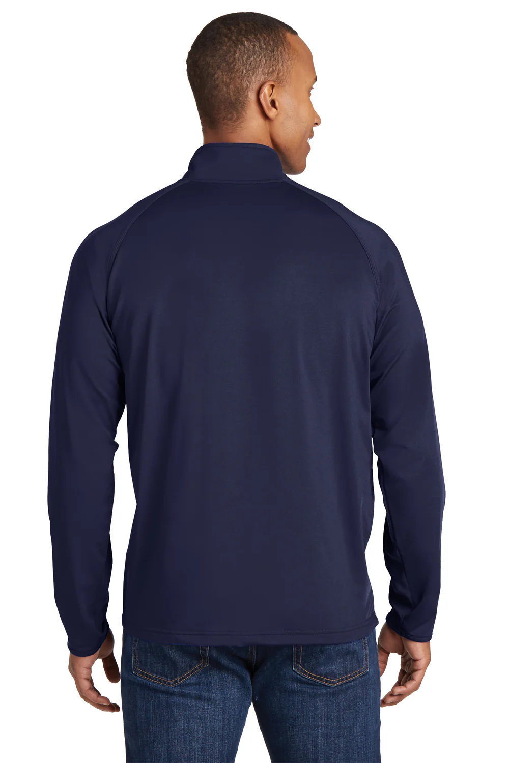 Sport-Tek Mens Sport-Wick Moisture Wicking 1/4 Zip Sweatshirt - True Navy Blue