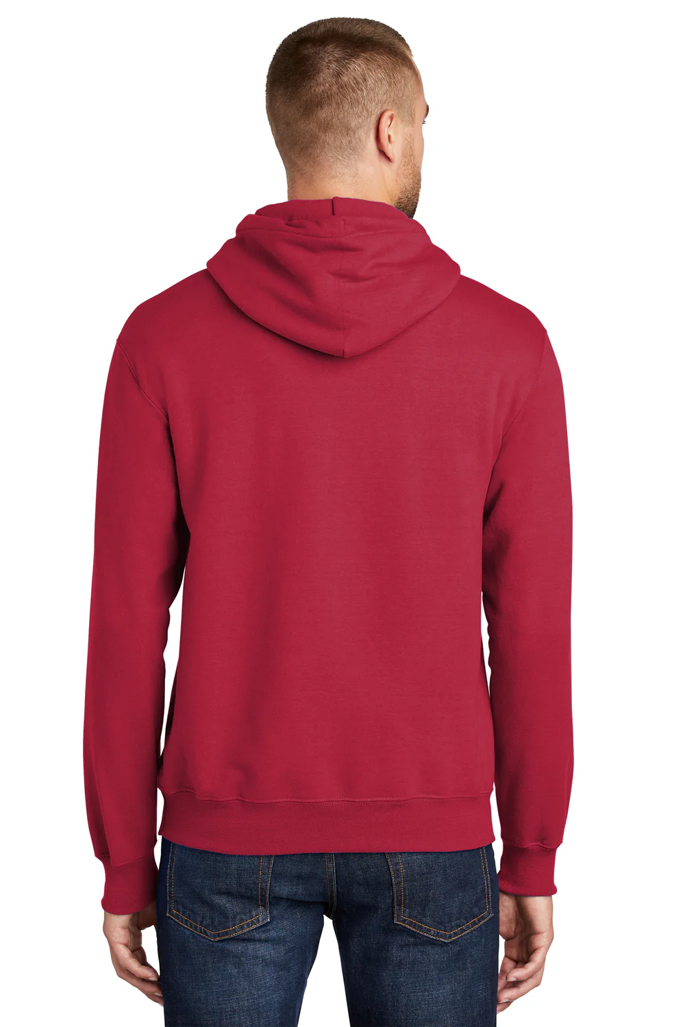 Port & Company Mens Essential Pill Resistant Fleece Hooded Sweatshirt Hoodie - Red