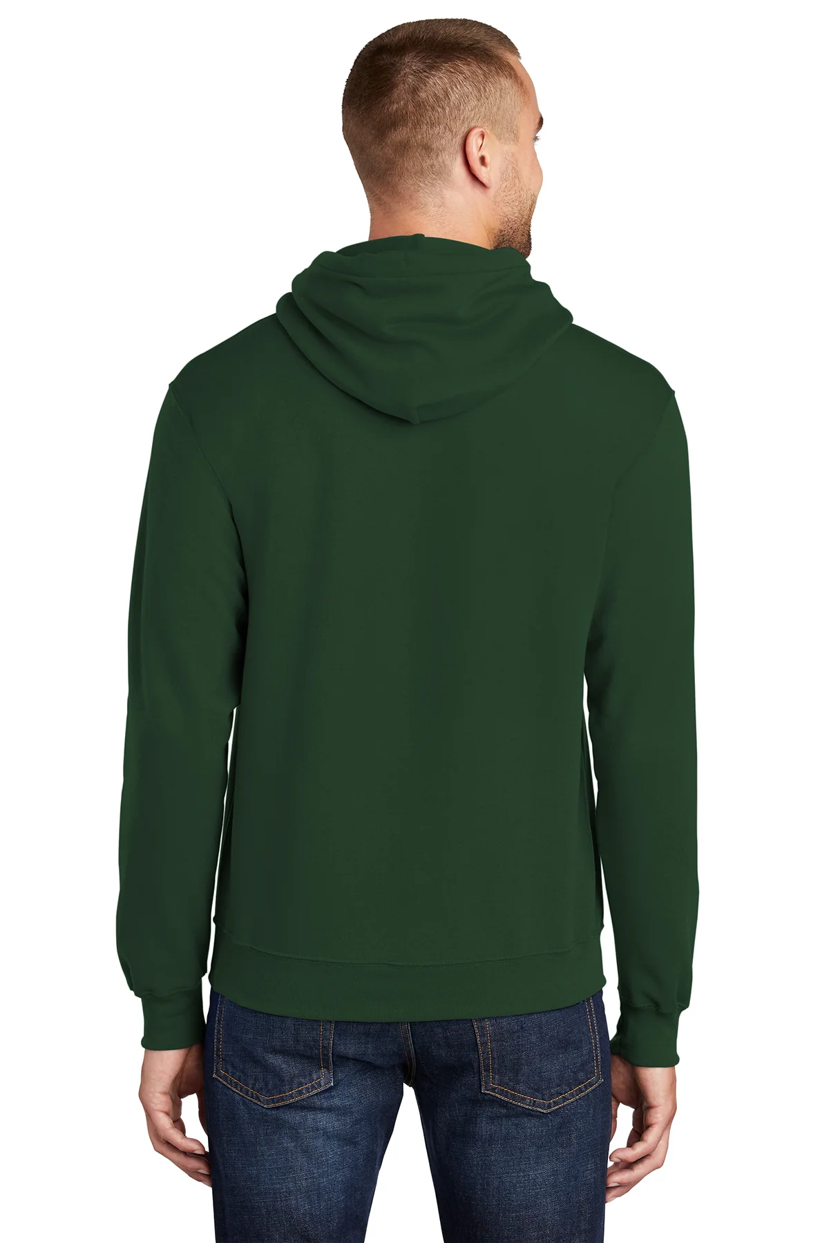 Port & Company Mens Core Pill Resistant Fleece Hooded Sweatshirt Hoodie - Dark Green