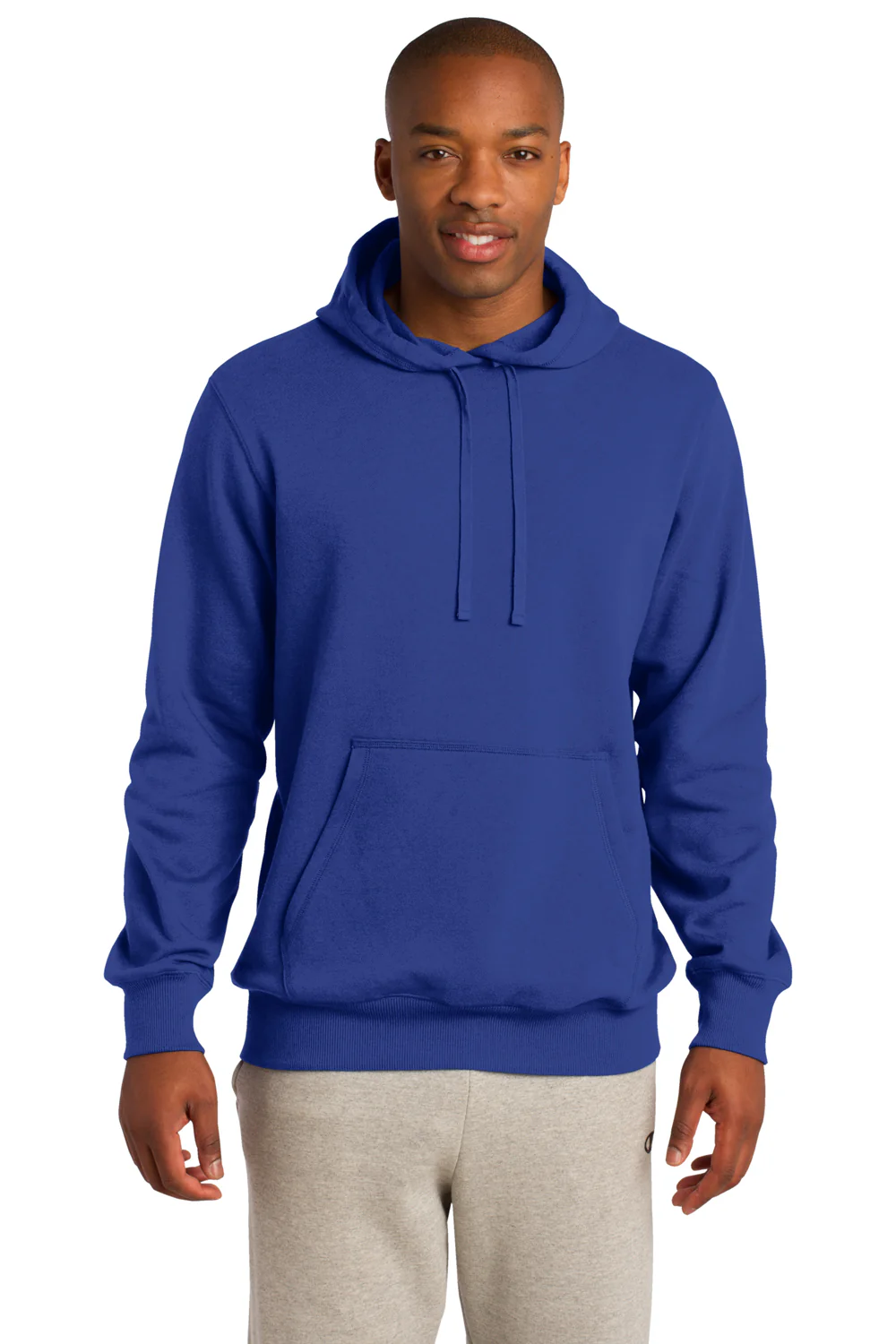 Sport-Tek Mens Shrink Resistant Fleece Hooded Sweatshirt Hoodie - True Royal Blue