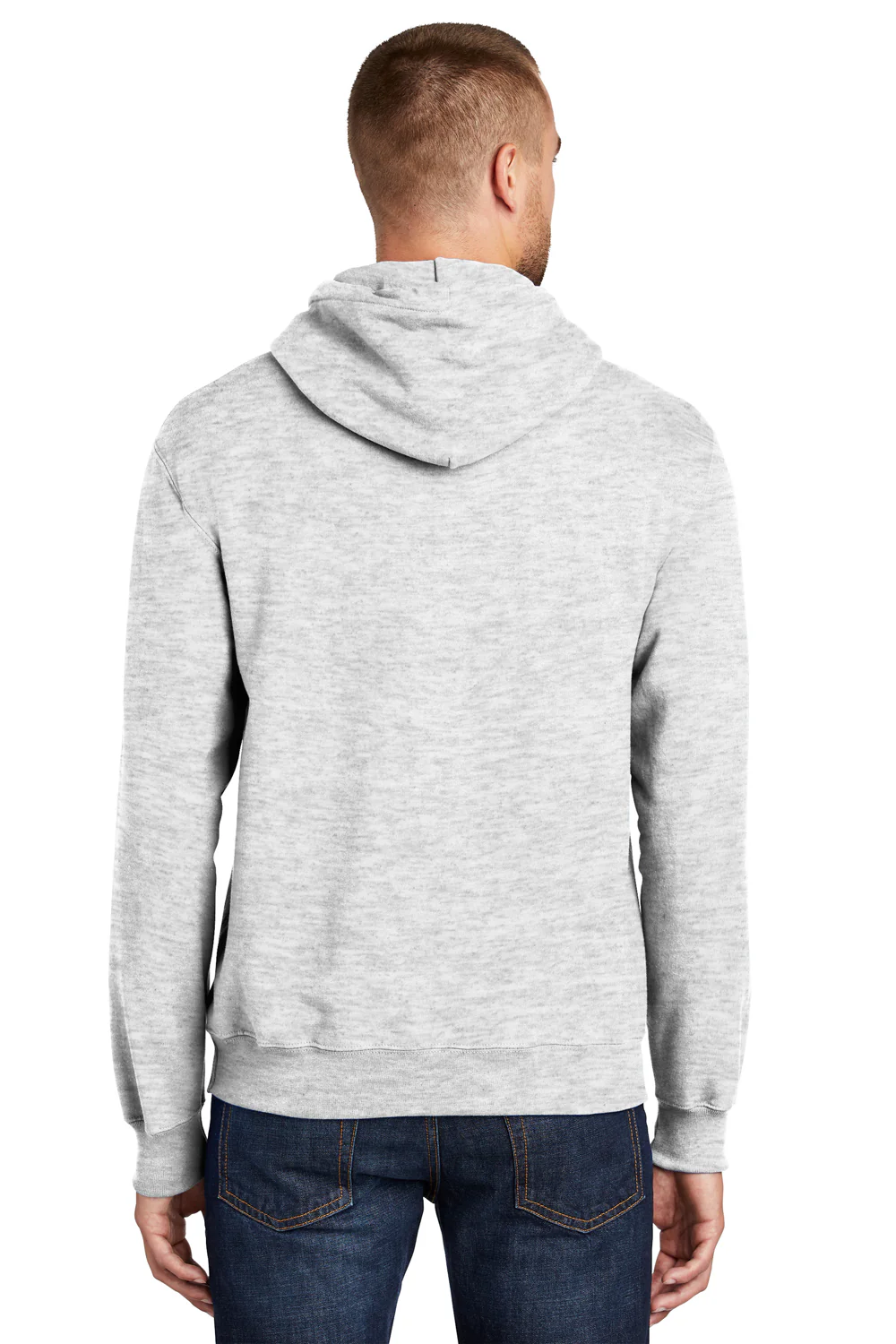 Port & Company Mens Essential Pill Resistant Fleece Hooded Sweatshirt Hoodie - Ash Grey