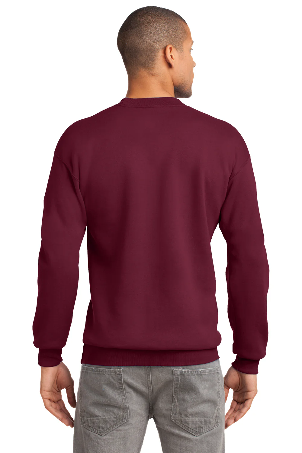 Port & Company Mens Essential Pill Resistant Fleece Crewneck Sweatshirt - Cardinal Red