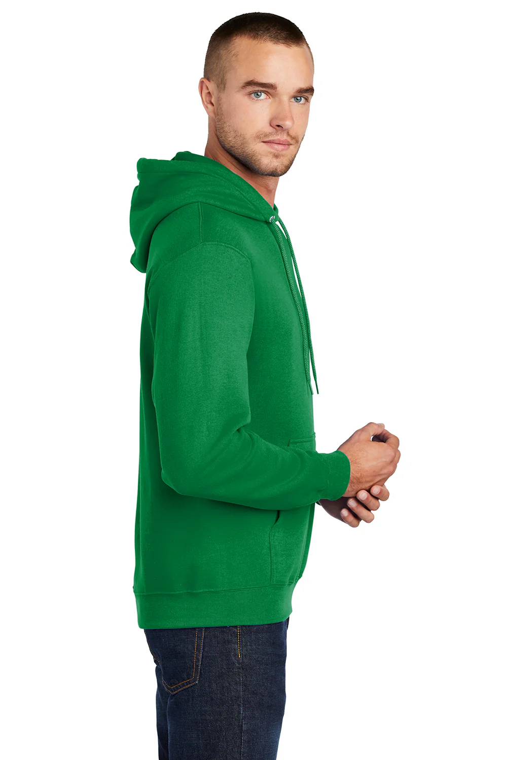 Port & Company Mens Core Pill Resistant Fleece Hooded Sweatshirt Hoodie - Kelly Green