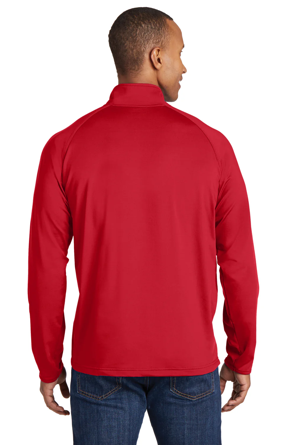 Sport-Tek Mens Sport-Wick Moisture Wicking 1/4 Zip Sweatshirt - True Red