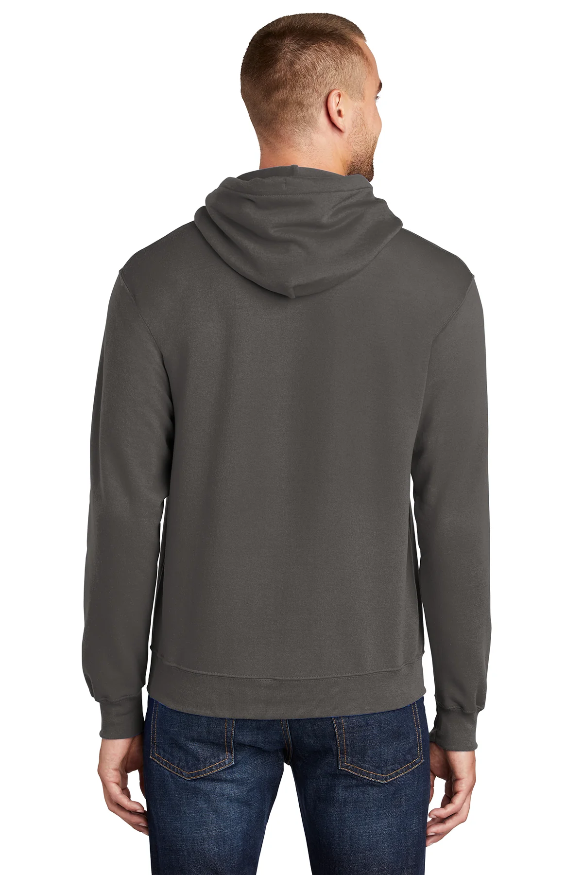 Port & Company Mens Core Pill Resistant Fleece Hooded Sweatshirt Hoodie - Charcoal Grey