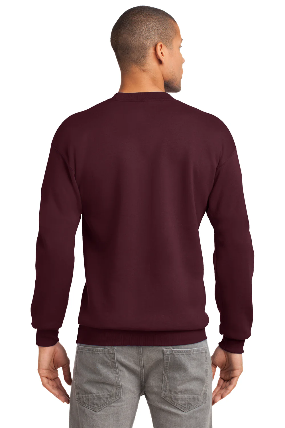Port & Company Mens Essential Pill Resistant Fleece Crewneck Sweatshirt - Maroon