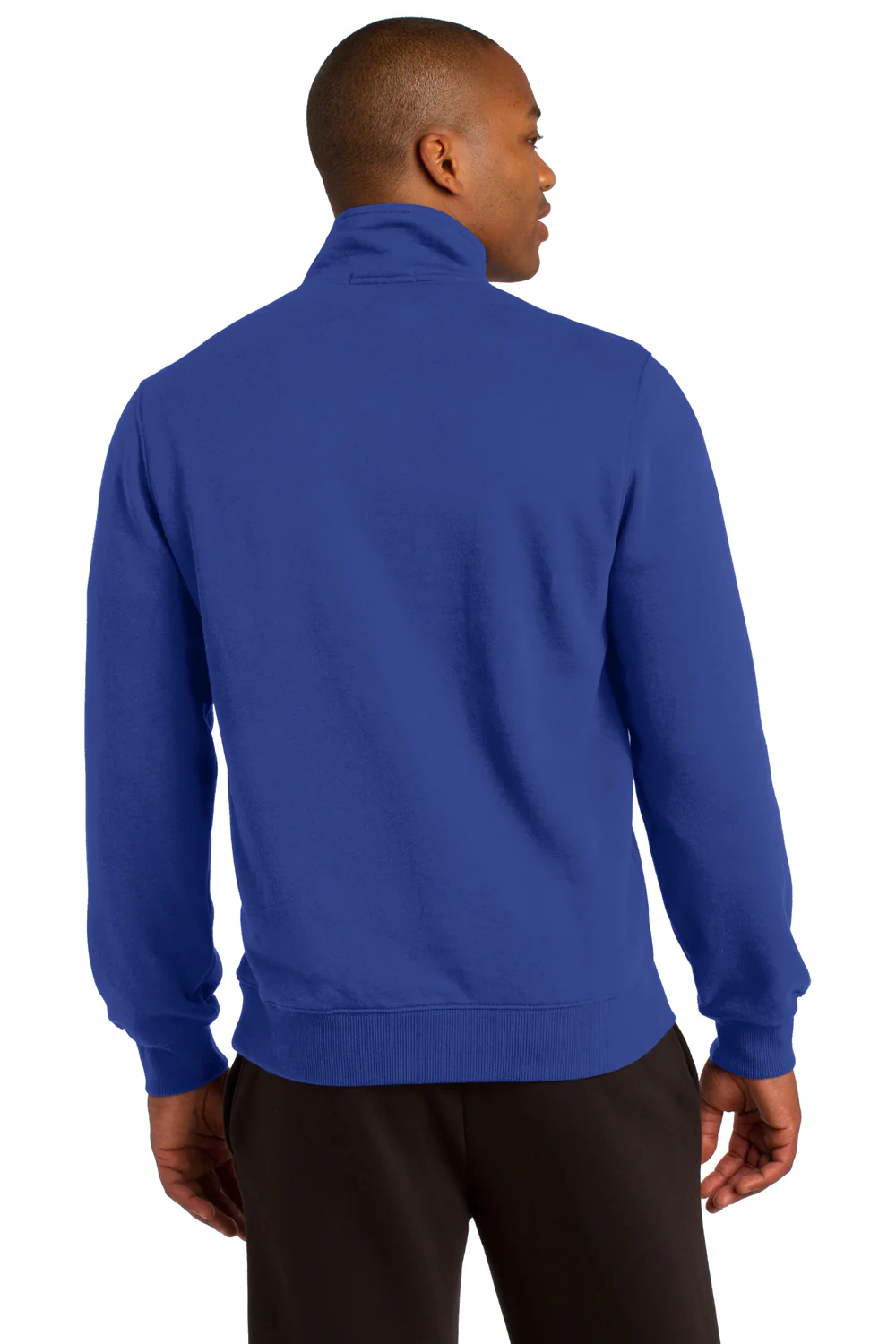 Sport-Tek Mens Shrink Resistant Fleece 1/4 Zip Sweatshirt - True Royal Blue