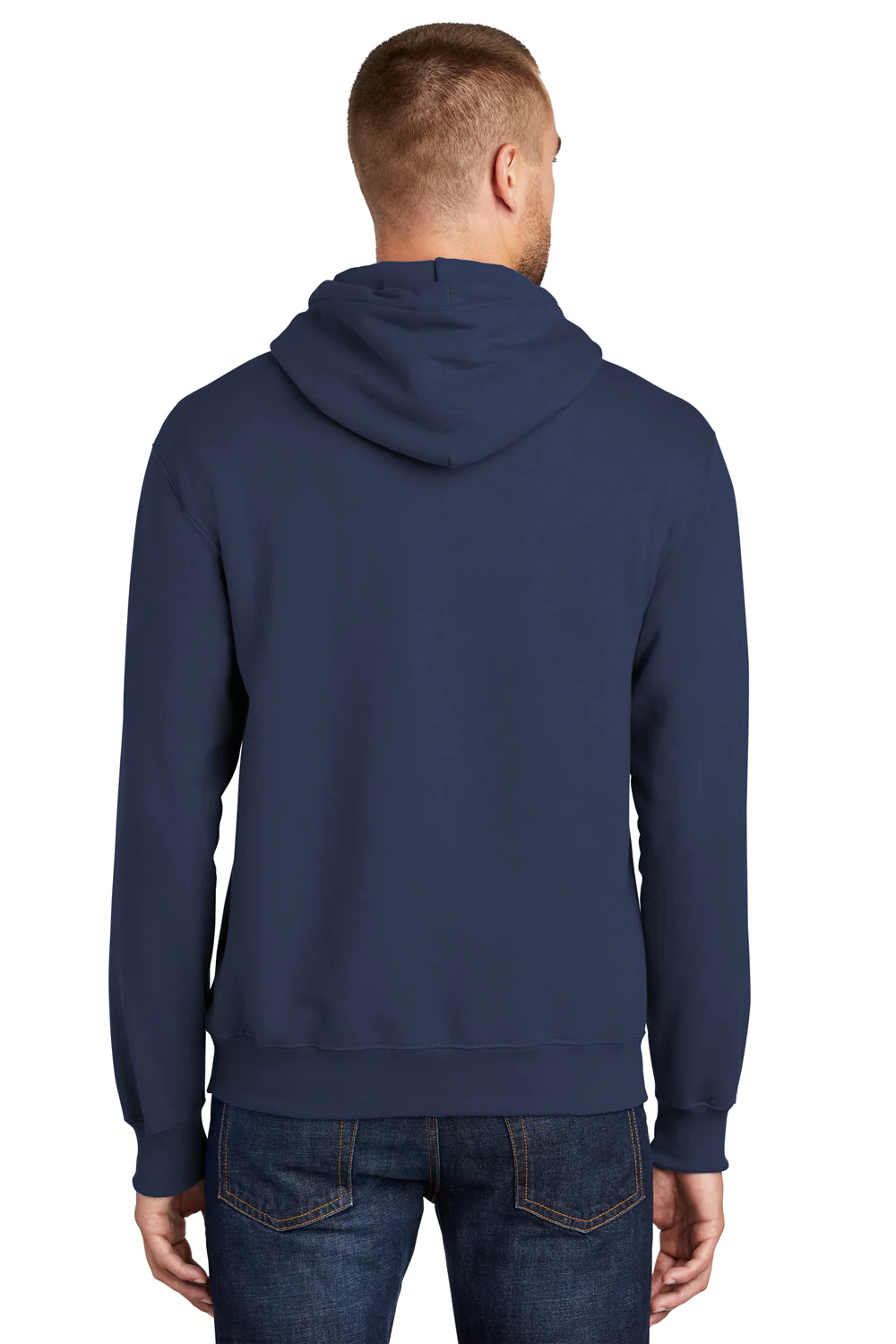 Port & Company Mens Essential Pill Resistant Fleece Hooded Sweatshirt Hoodie - Navy Blue