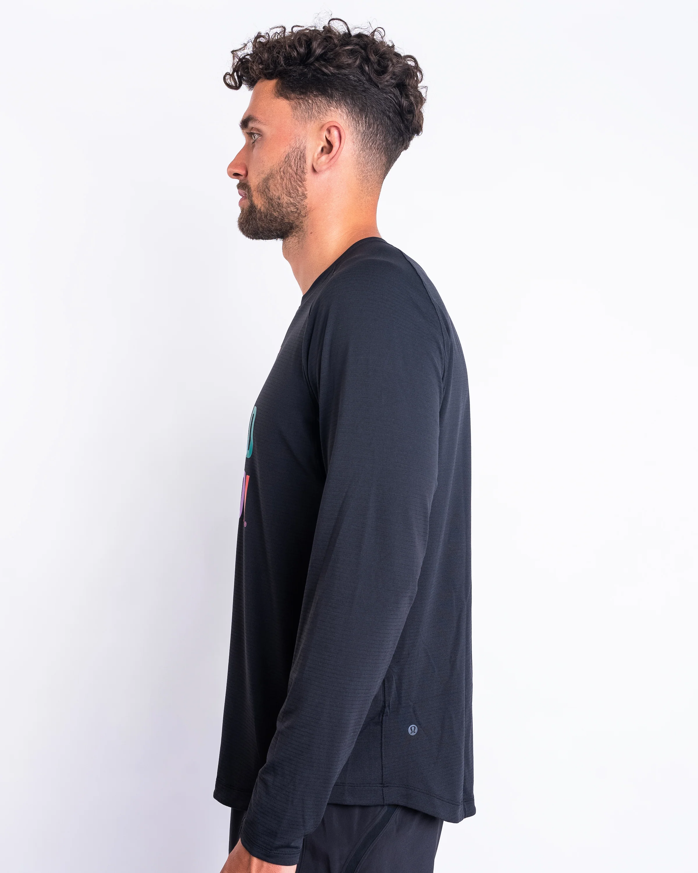 License to Train Long-Sleeve Shirt - Black - lululemon // BE A GOOD PERSON *Pre-Order*