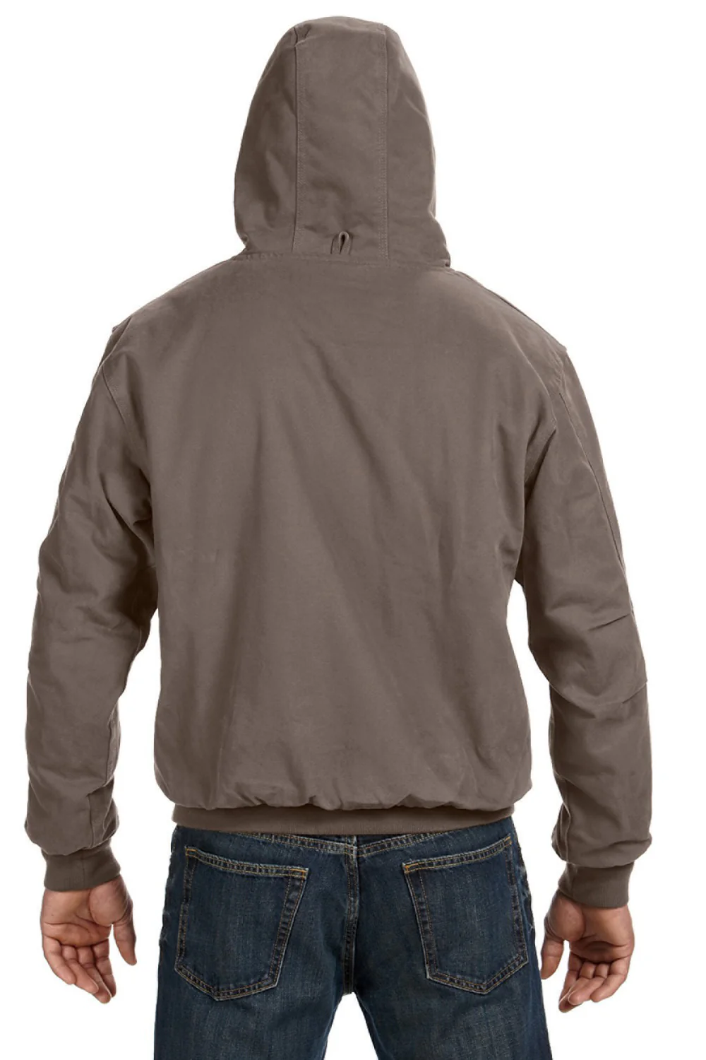 Dri Duck Mens Cheyenne Full Zip Hooded Sweatshirt Hoodie - Gravel Grey