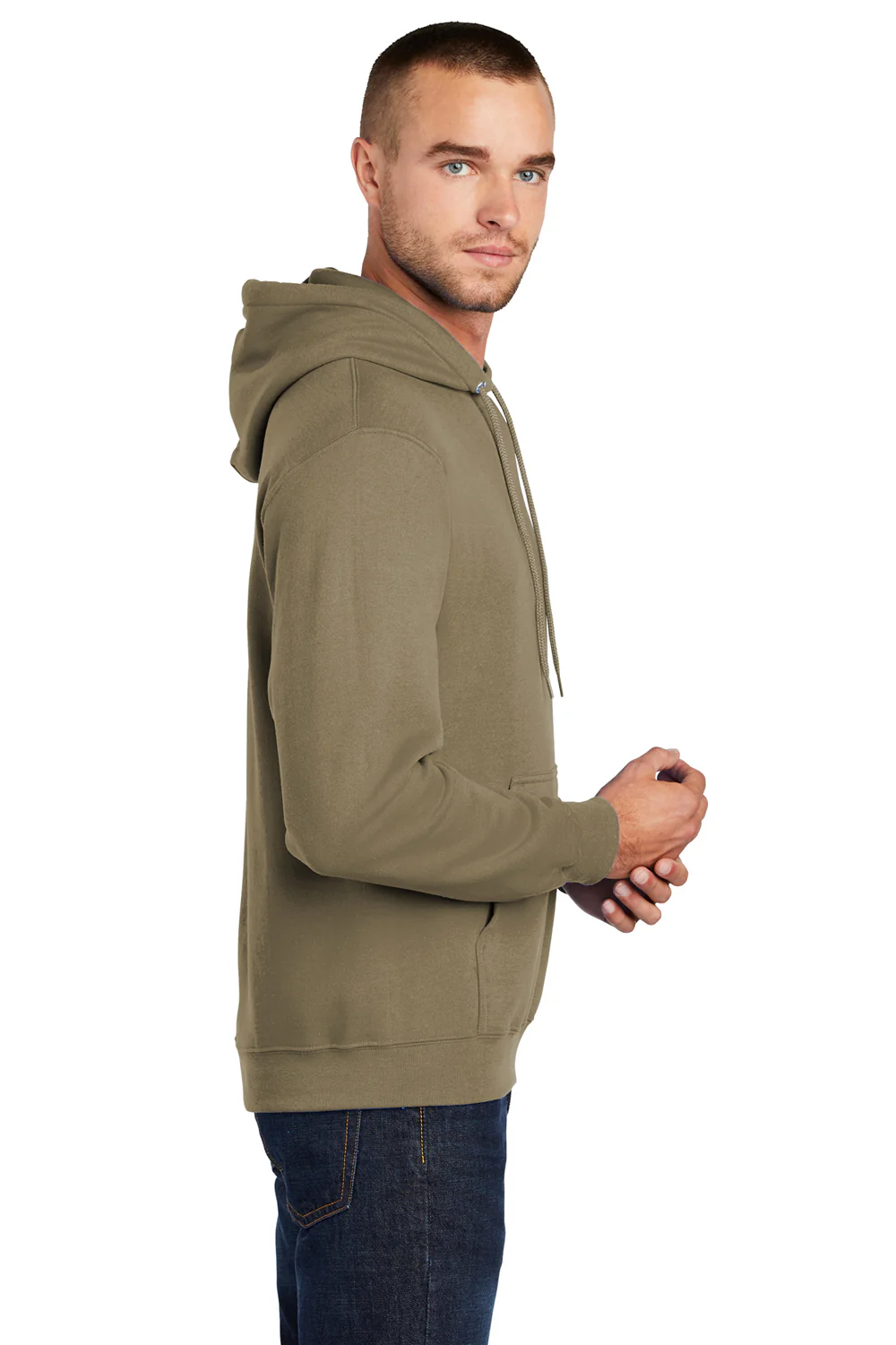Port & Company Mens Core Pill Resistant Fleece Hooded Sweatshirt Hoodie - Coyote Brown