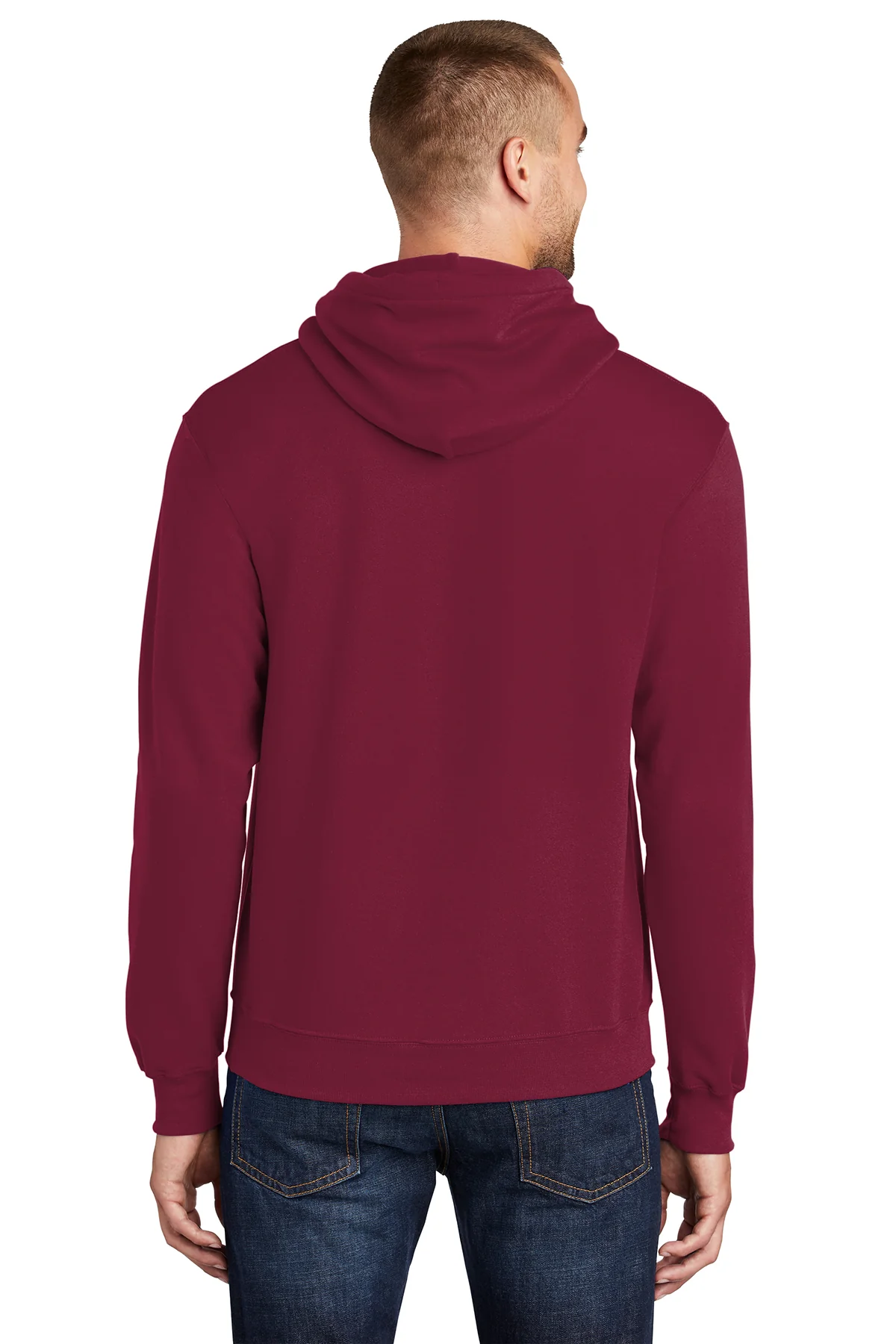 Port & Company Mens Core Pill Resistant Fleece Hooded Sweatshirt Hoodie - Cardinal Red