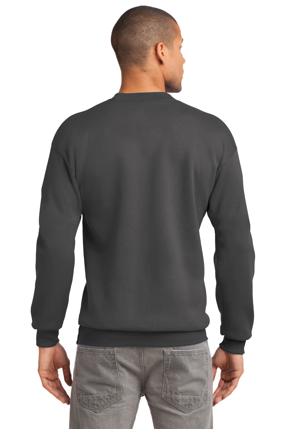 Port & Company Mens Essential Pill Resistant Fleece Crewneck Sweatshirt - Charcoal Grey