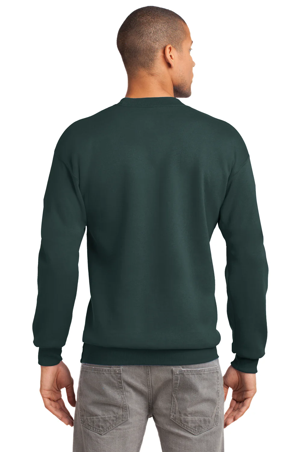 Port & Company Mens Essential Pill Resistant Fleece Crewneck Sweatshirt - Dark Green