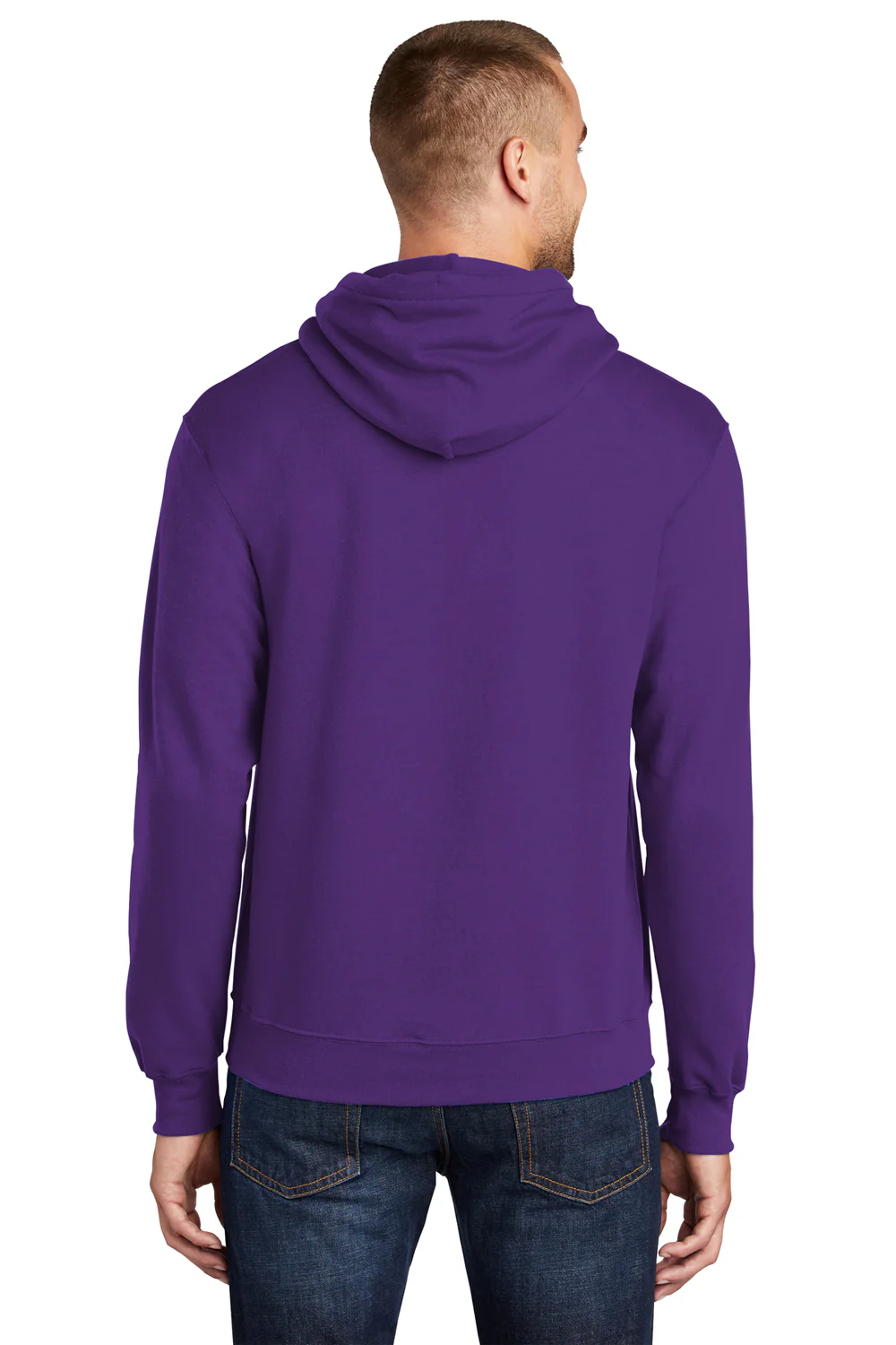 Port & Company Mens Core Pill Resistant Fleece Hooded Sweatshirt Hoodie - Team Purple