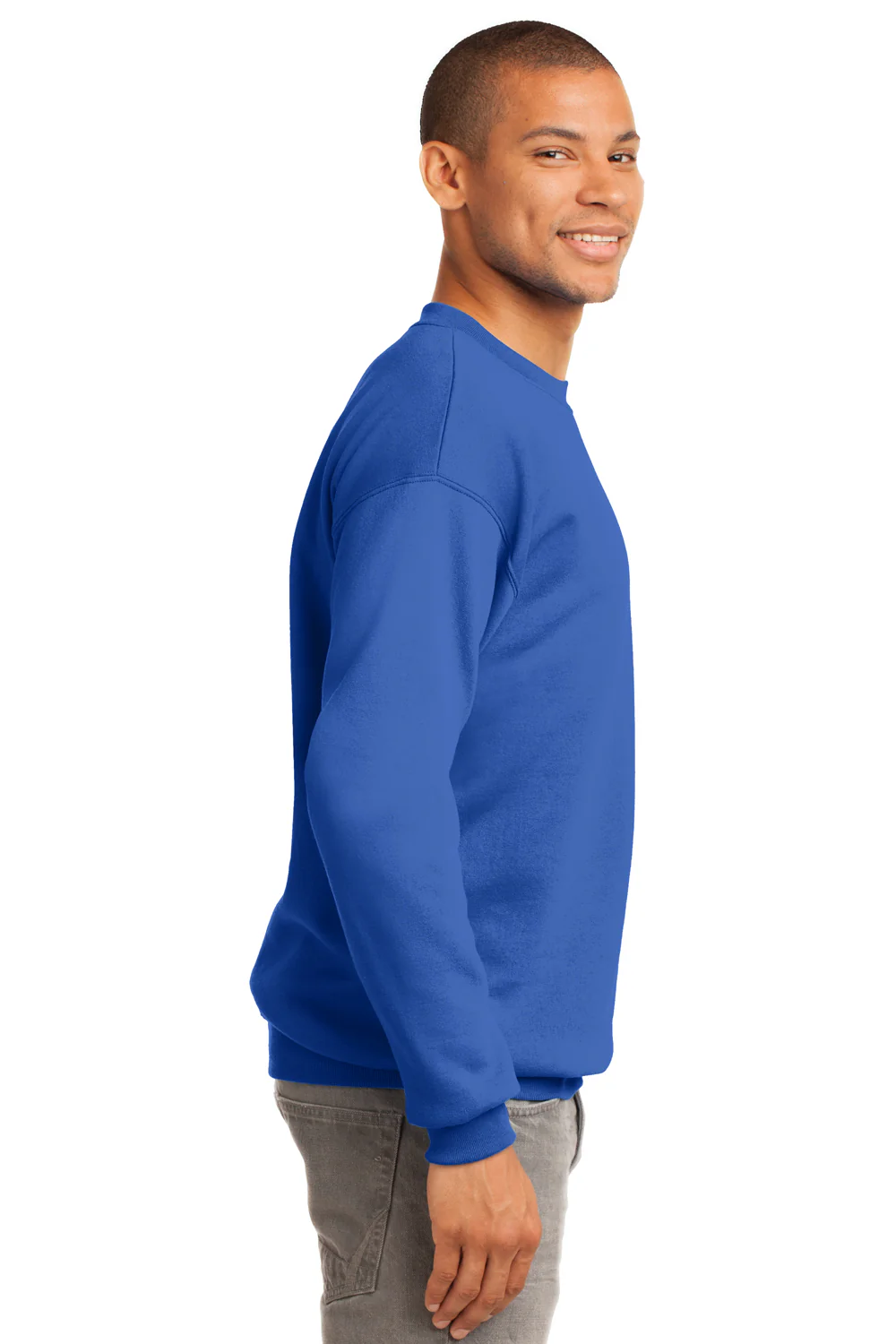 Port & Company Mens Essential Pill Resistant Fleece Crewneck Sweatshirt - Royal Blue