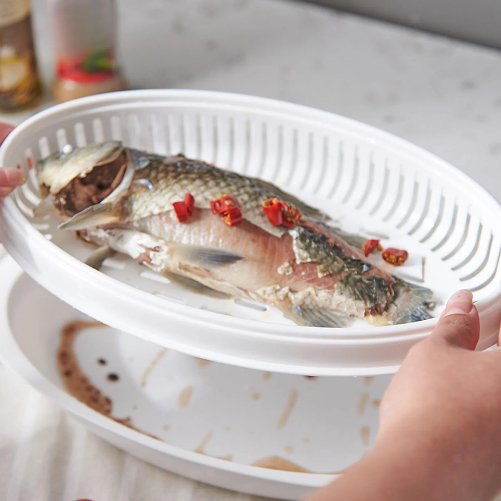 Microwave Steamer with Vented Lid Food Cook Tool Kitchen Cookers for Dumpling