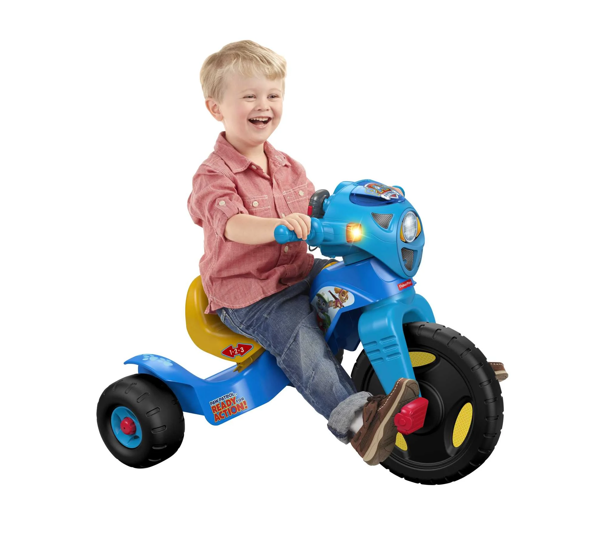 Fisher-Price PAW Patrol Lights & Sounds Trike Push & Pedal Ride-On Toddler Tricycle