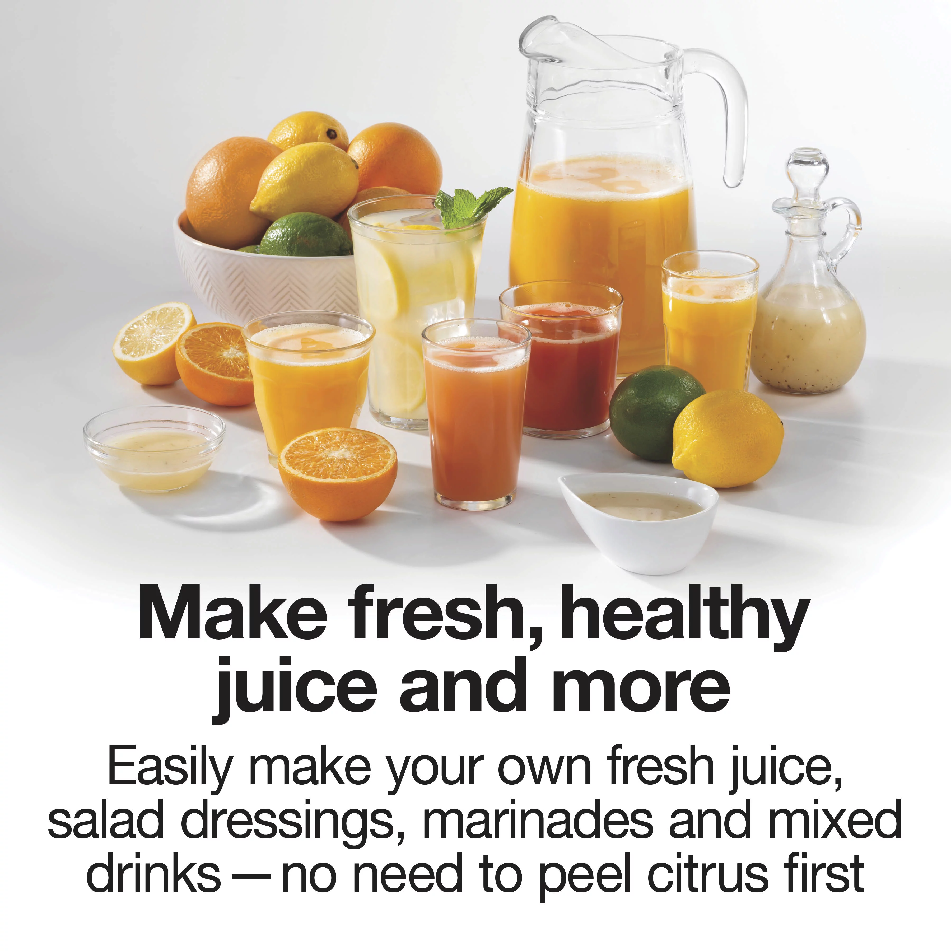 Proctor Silex Electric Citrus Juicer, Orange Juicer, Lemon Juicer, 34 oz. Pitcher, White, 66337