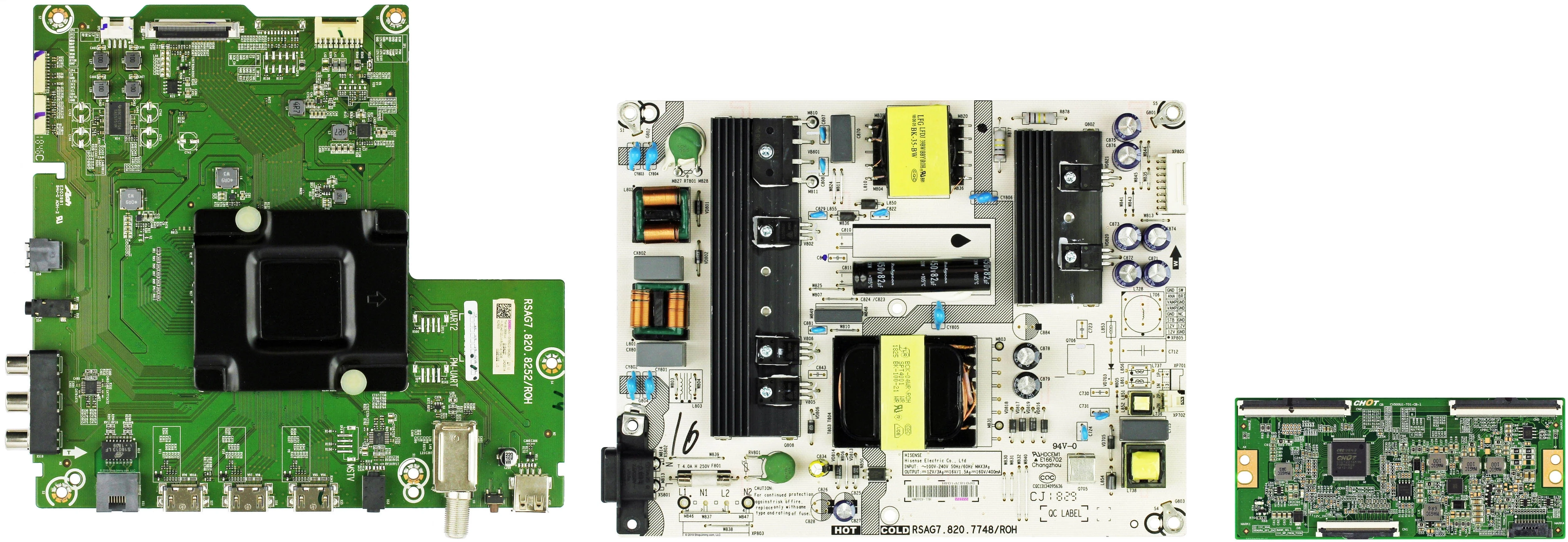 Hisense 50R6E 50R7E Complete LED TV Repair Parts Kit VERSION 3 (SEE NOTE)