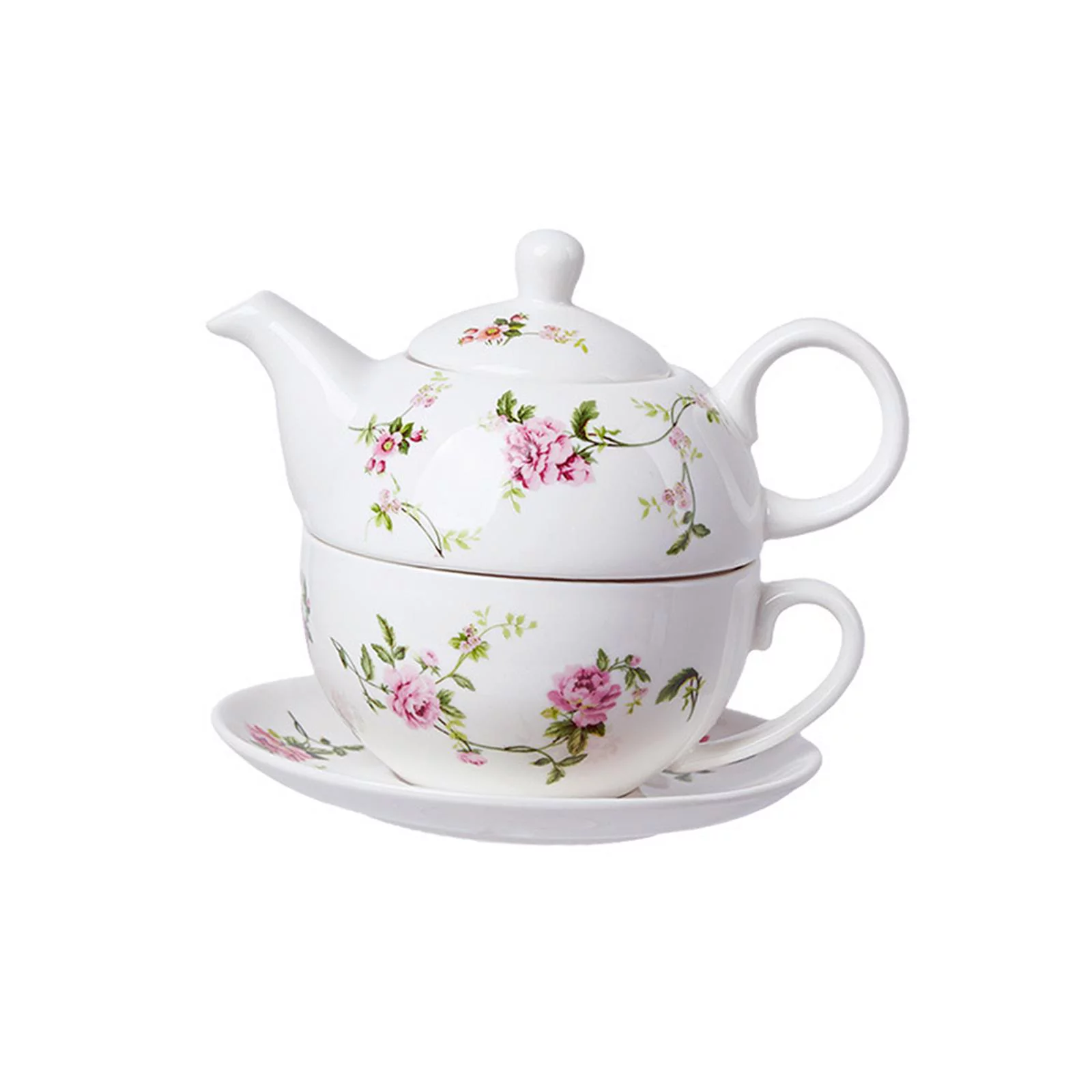 Porcelain Teakettle Colorful Painting Tea Kettle for Household Kitchen B