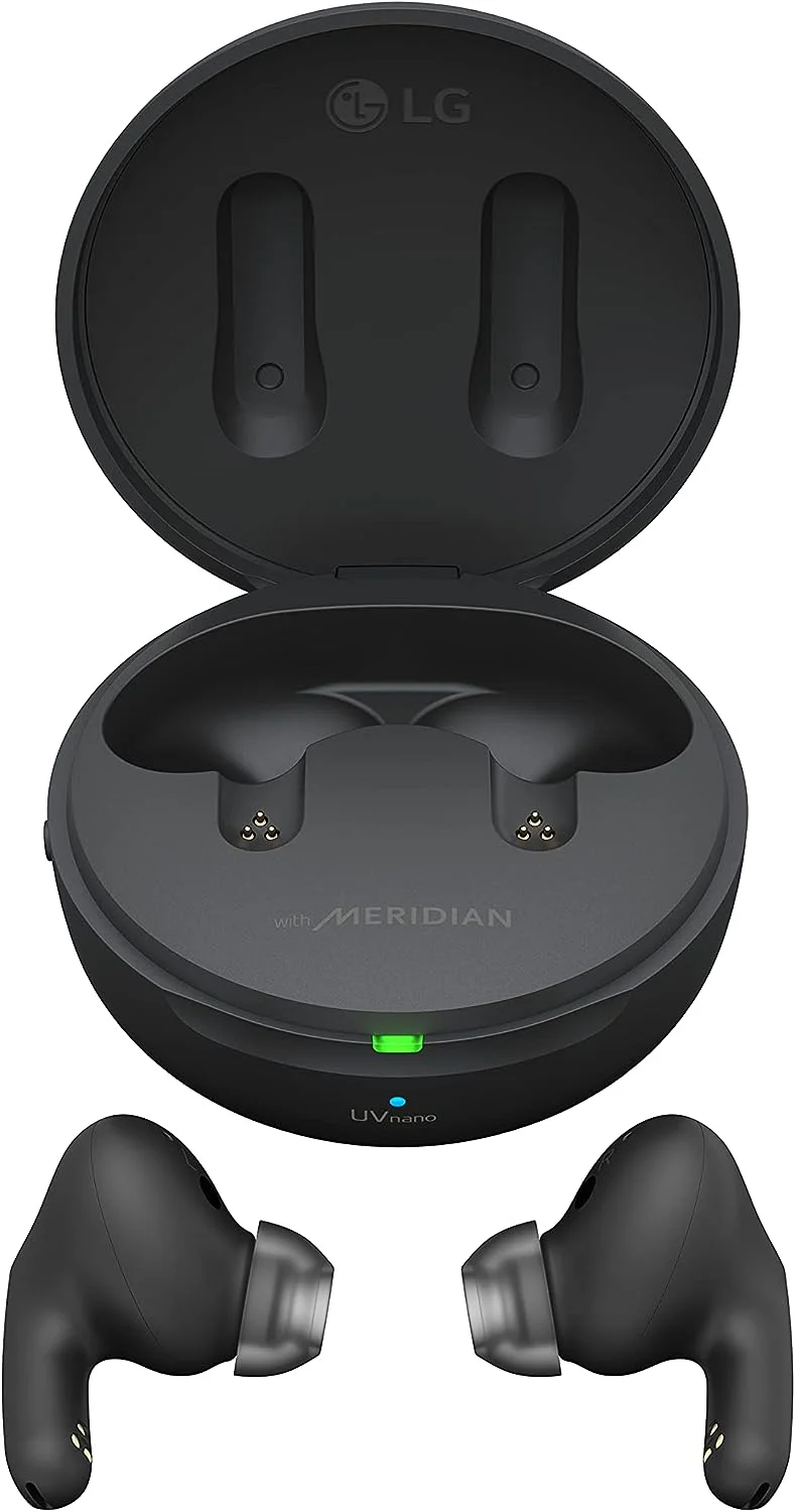 Open Box LG TONE Free True Wireless Bluetooth FP9 Earbuds with UVnano Charging Case Black