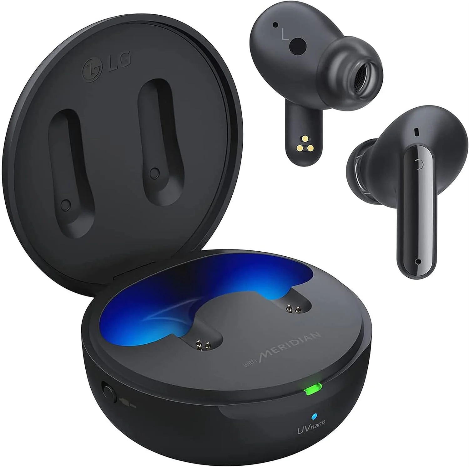 Open Box LG TONE Free True Wireless Bluetooth FP9 Earbuds with UVnano Charging Case Black