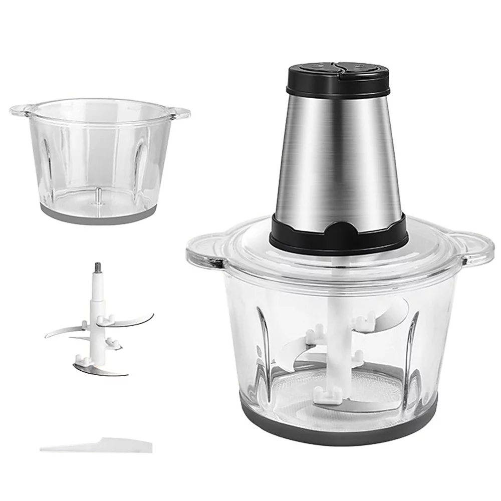 Electric Meat Grinder 2L L Household Capacity Stainless Steel 2 Gears 250W High Power Kitchen Cooker Blender