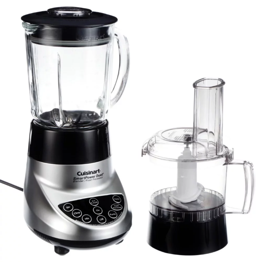 Smartpower Duet /Food Processor 7 Speed Blender Brushed Chrome Kitchen Appliances 500 Watts Dishwasher Safe USA
