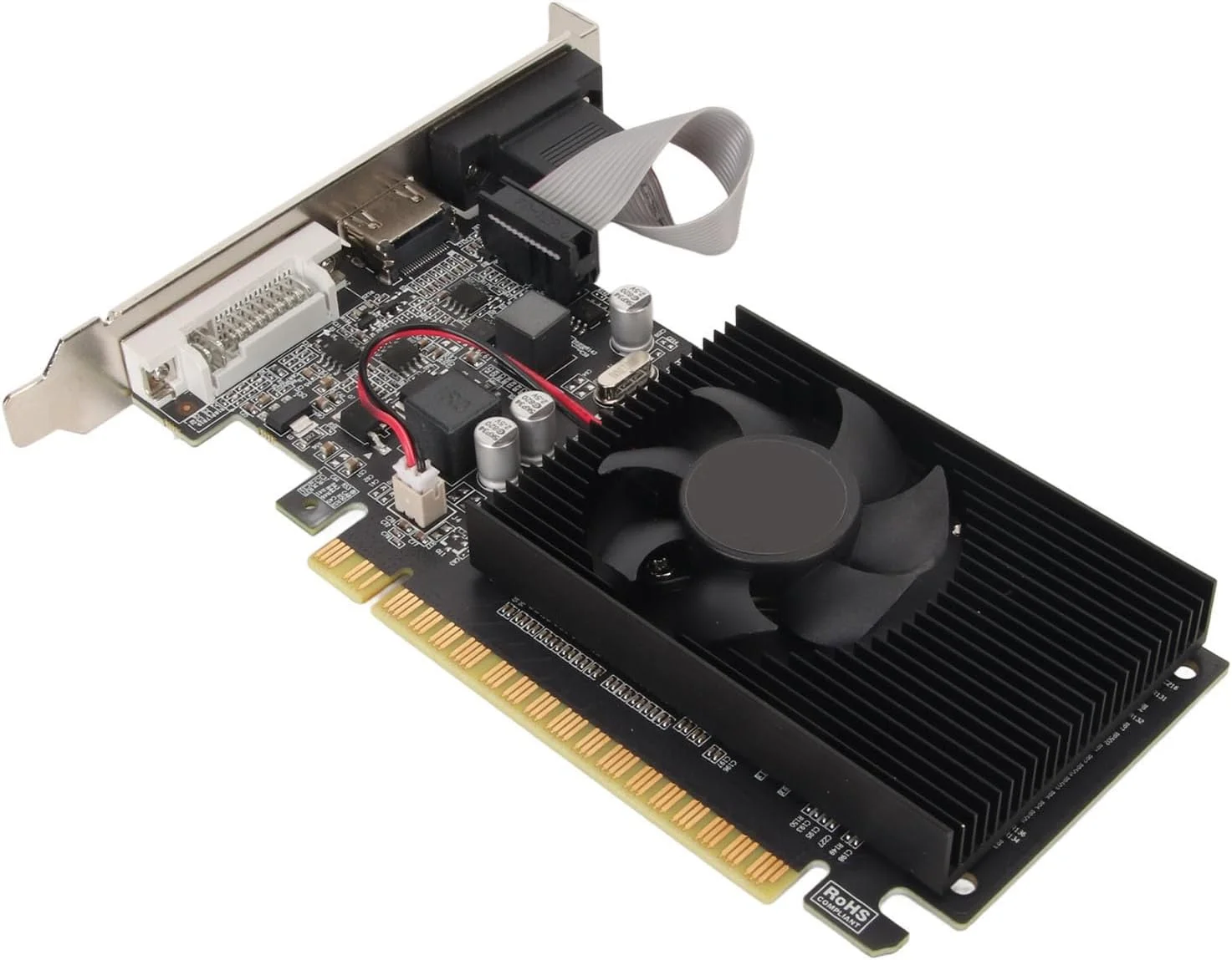 Graphics , GT610 1GB 64bit GDRR3 Heat Sink Single Fan Low Profile Computer PC Gaming Video Graphics