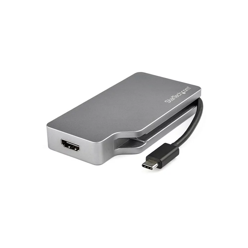 Startech CDPVDHDMDP2G USB-C Multiport Video Adapter - 4-in-1 Aluminum - 4K 60Hz - Space Gray