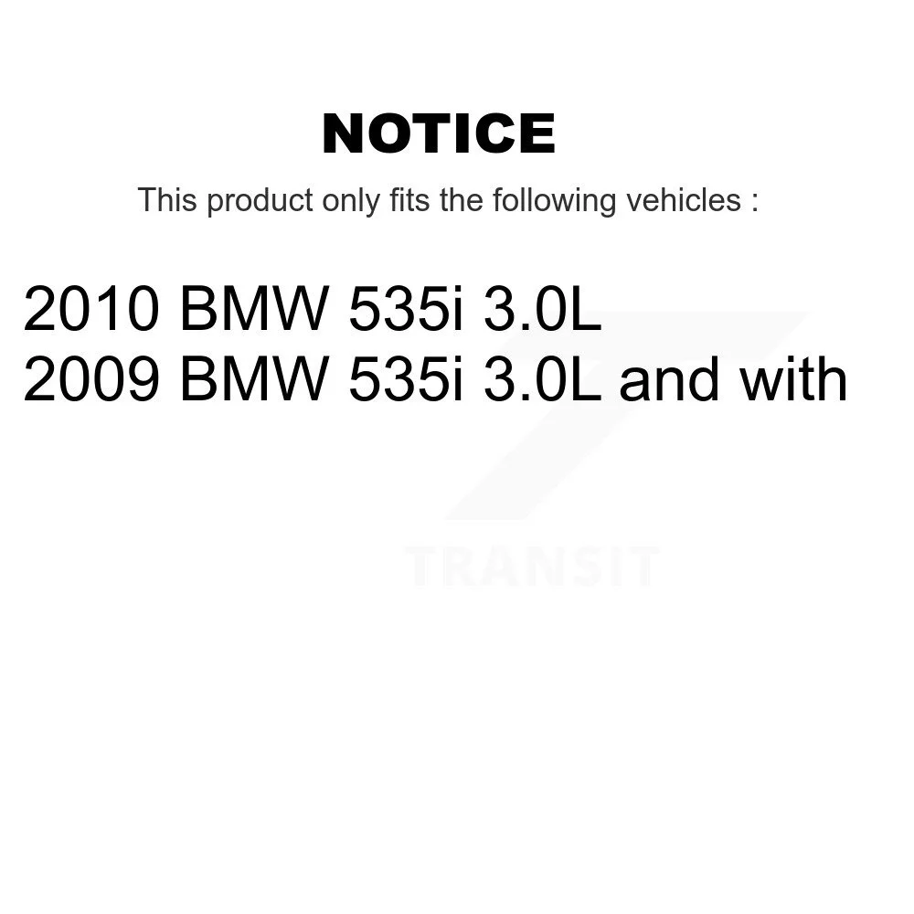 Transit Auto - Rear Semi-Metalliced Disc Brake Pads And Wear Sensors Kit For BMW 535i KSW-100622