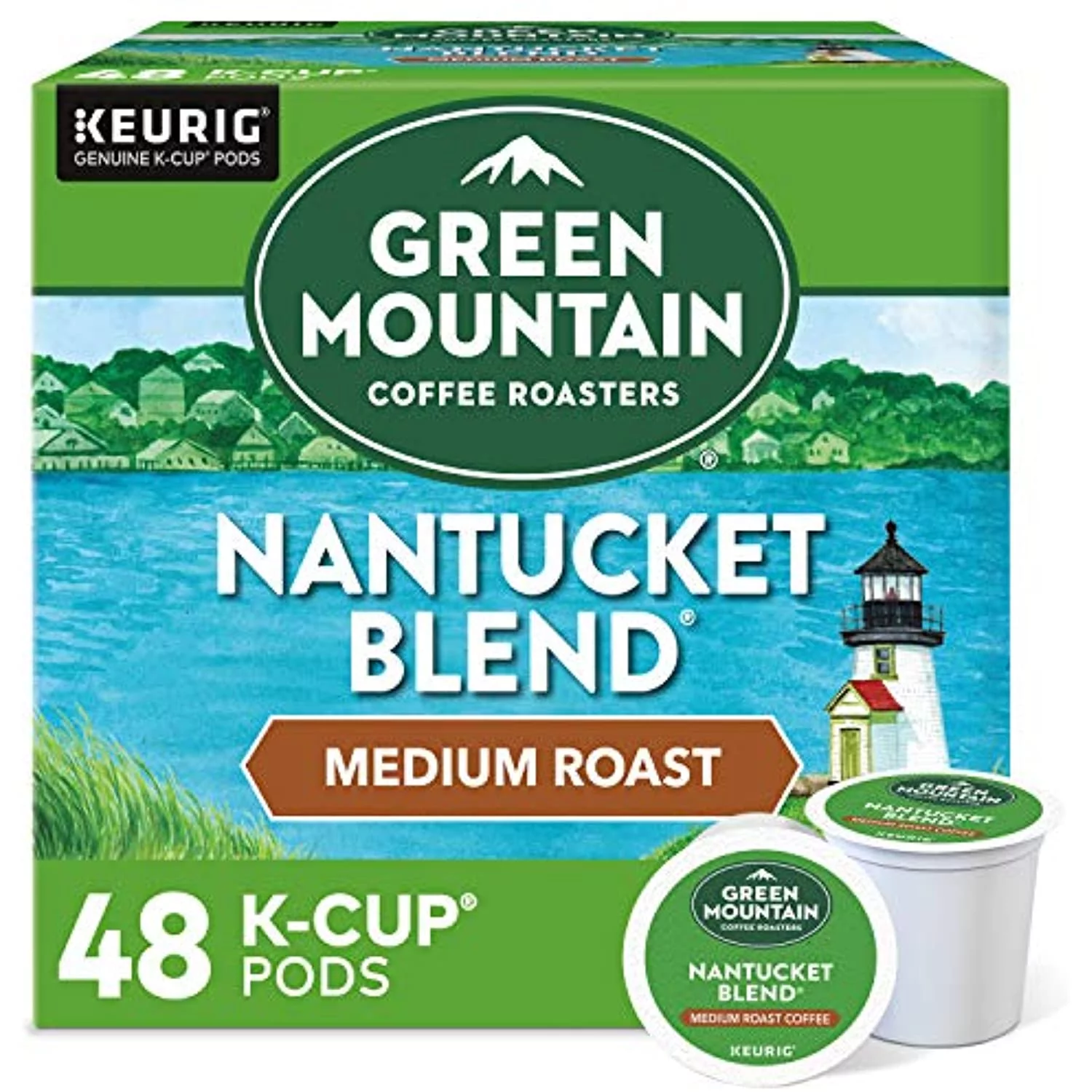Green Mountain Coffee Roasters Nantucket Blend, Single-Serve Keurig K-Cup Pods, Medium Roast Coffee, 48 Count