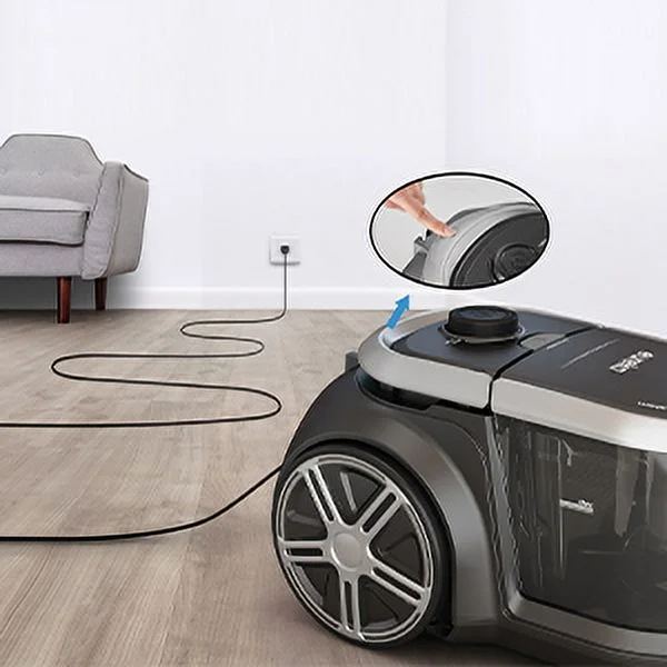 Eureka Bagless Pet Canister Vacuum Cleaner with HEPA Filter and Automatic Cord Rewind, NEN180, New