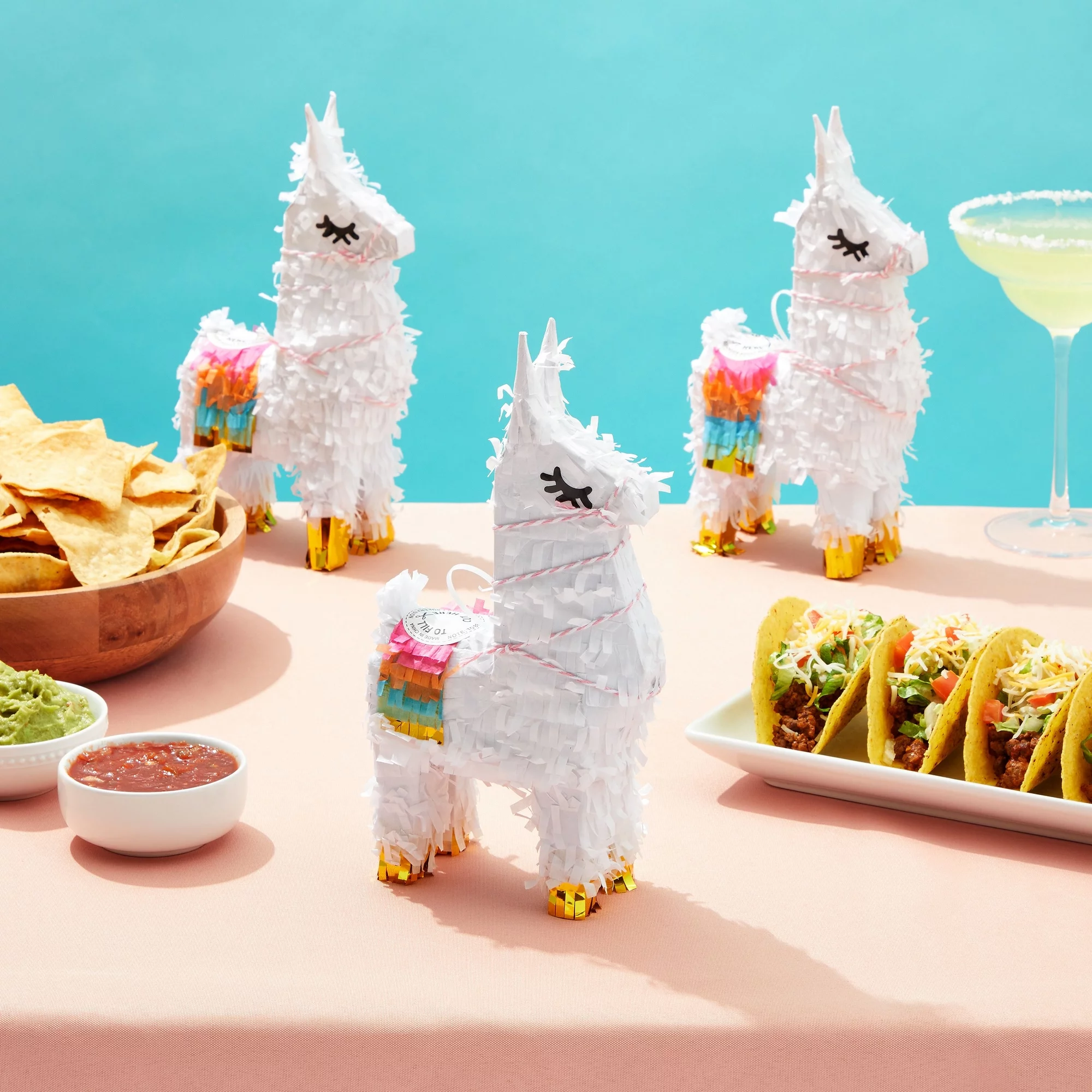 3 Pack Mini Llama Pinata for Birthday Party, Fiesta, Cinco de Mayo Decorations (4.9 x 2.1 x 10.2 Inches)