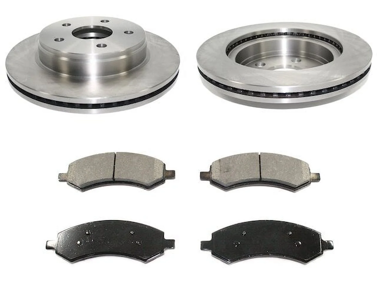 Front Semi Metallic Brake Pads and Rotor Kit - Compatible with 2011 - 2018 Ram 1500 2012 2013 2014 2015 2016 2017